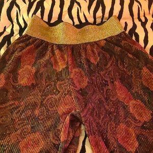 Gold Waistband Floral Pants